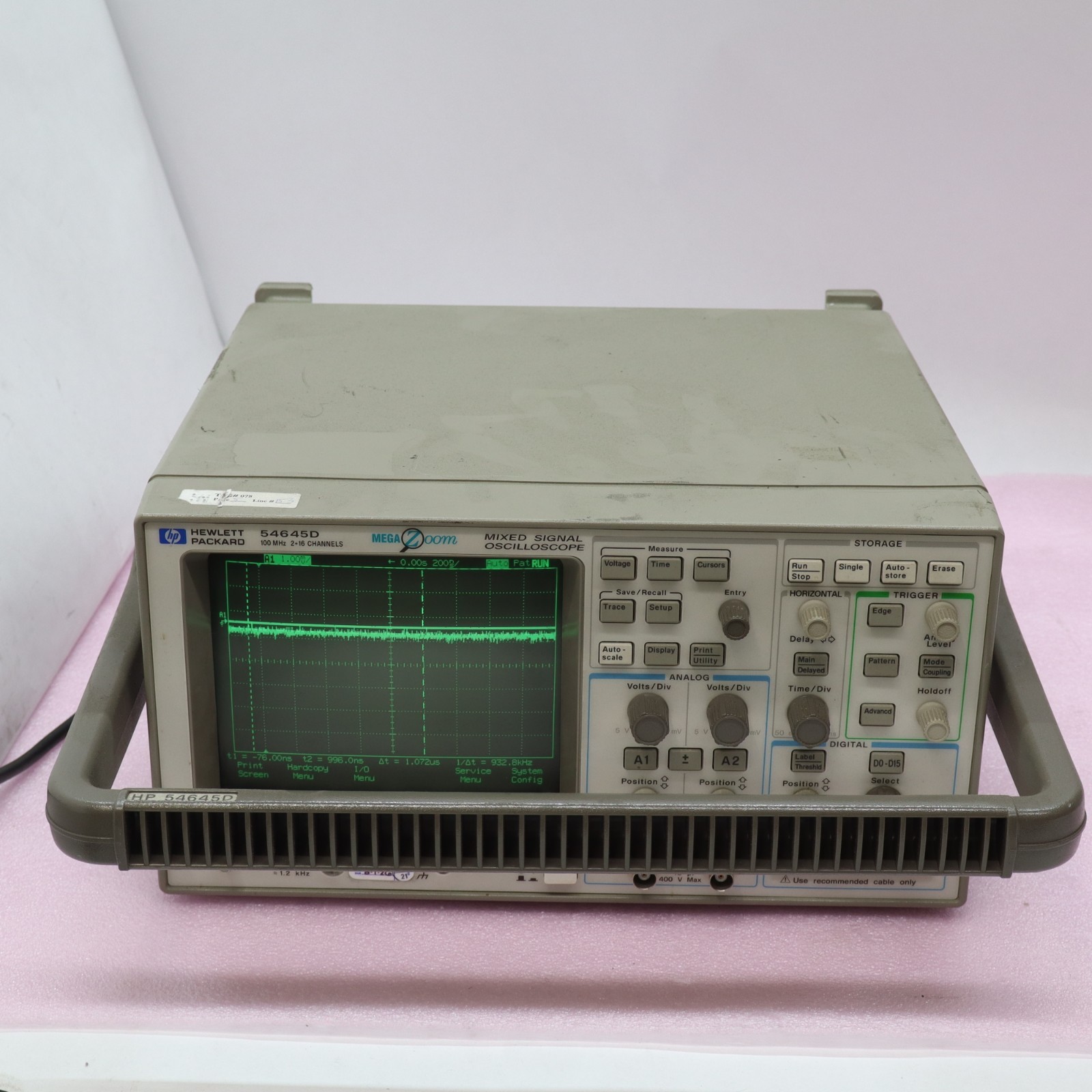 Hewlett Packard HP54645D Mixed Signal Oscilloscope RS-232/Parallel Unit Only T5