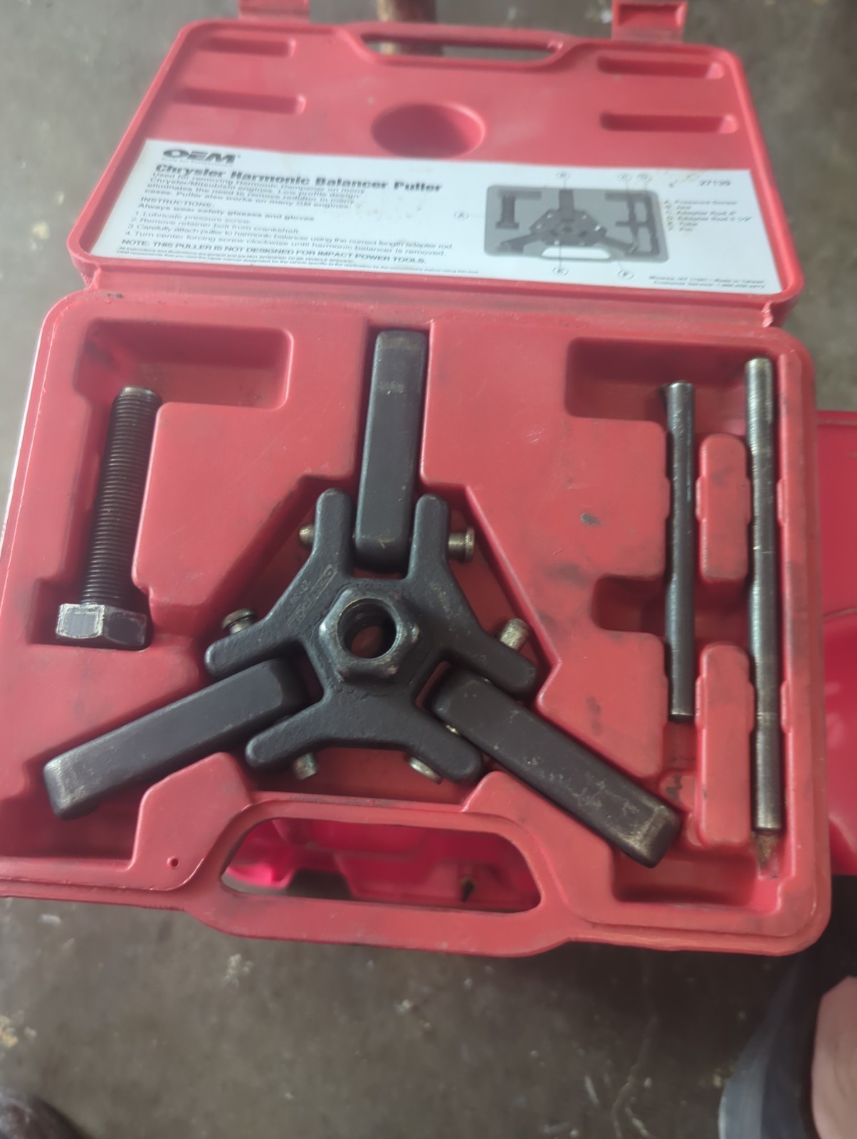 OEM Tools 27139 Chrysler Harmonic Puller Used In Case Good Condition