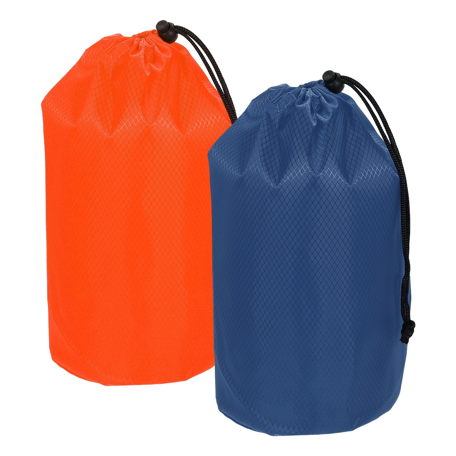 Stuff Sack, Waterproof Ditty Bags with Toggle 6x12In & 2Pack & Dark Blue, Orange