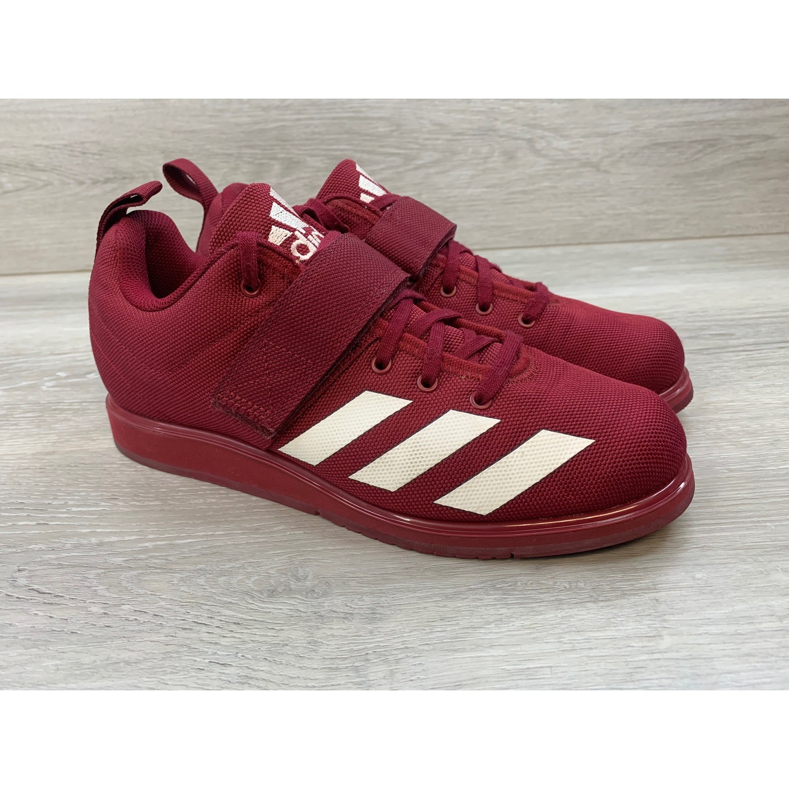 Adidas Powerlift 4 Men's Weightlifting Sneakers Maroon 7.5 Training Shoes