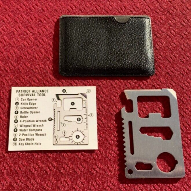 BRAND NEW Patriot Alliance Survival Tool 10 Function Stainless Steel