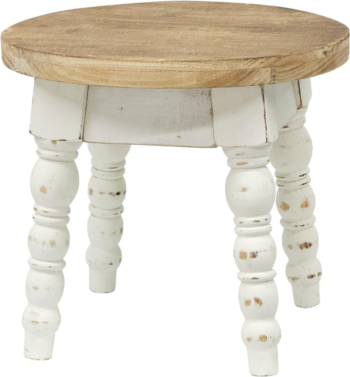 Wooden Step Stool for Kids Adults, Farmhouse Step Stool or Plant Stand Indoor, P