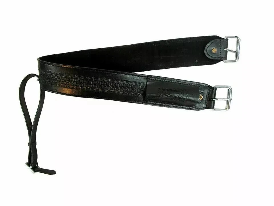 BACK FLANK REAR CINCH GIRTH LEATHER WESTERN SADDLE TOOLED FOR HORSE