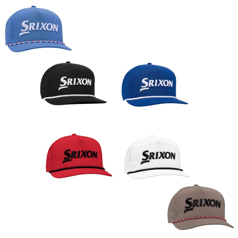 Srixon Mens Tour Tech Rope Hat Snapback Golf Cap - New 2026