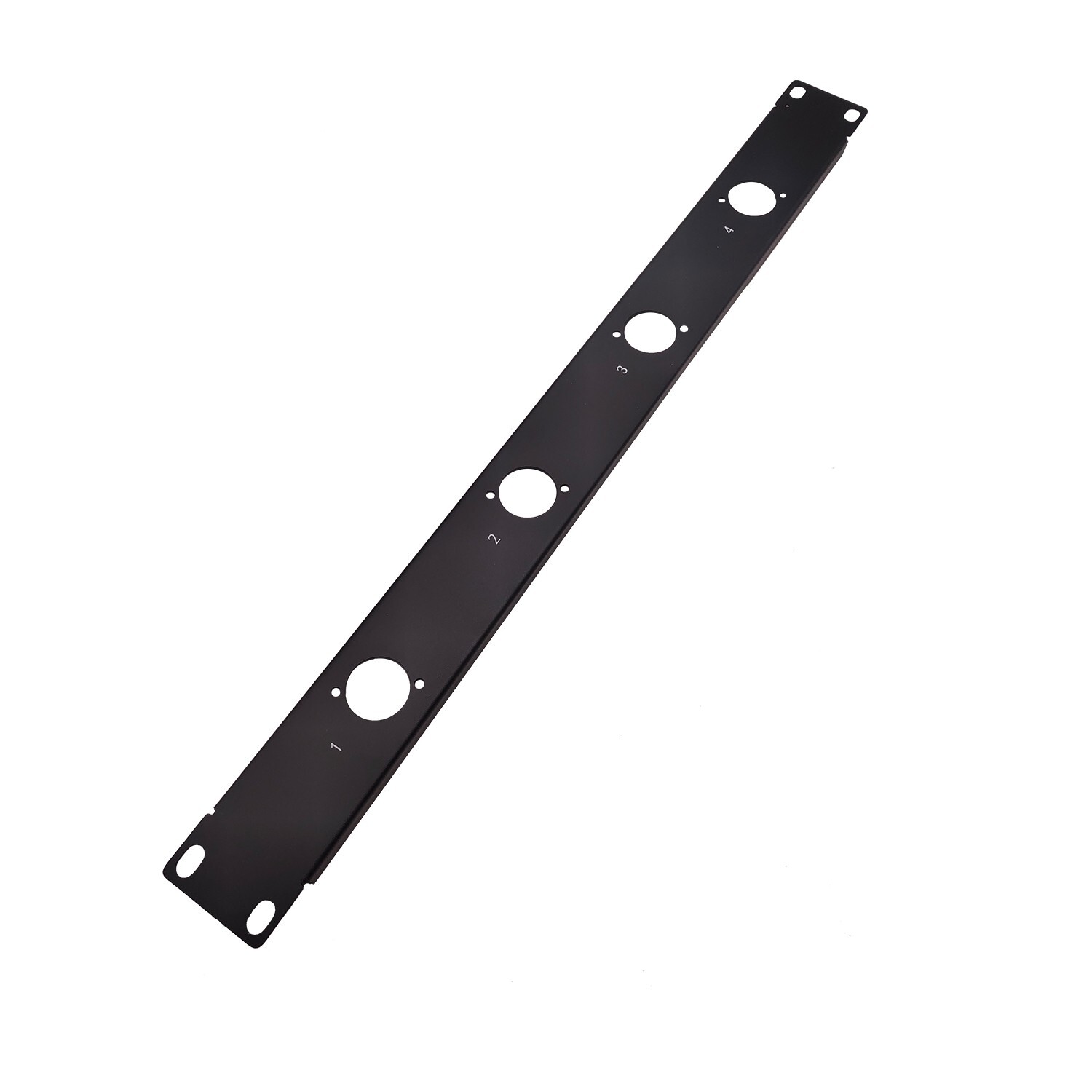 4-Hole 1U Audio Rack Panel Chassis Mount for Neutrik D Size XLR 1/4" TRS SPEAKON