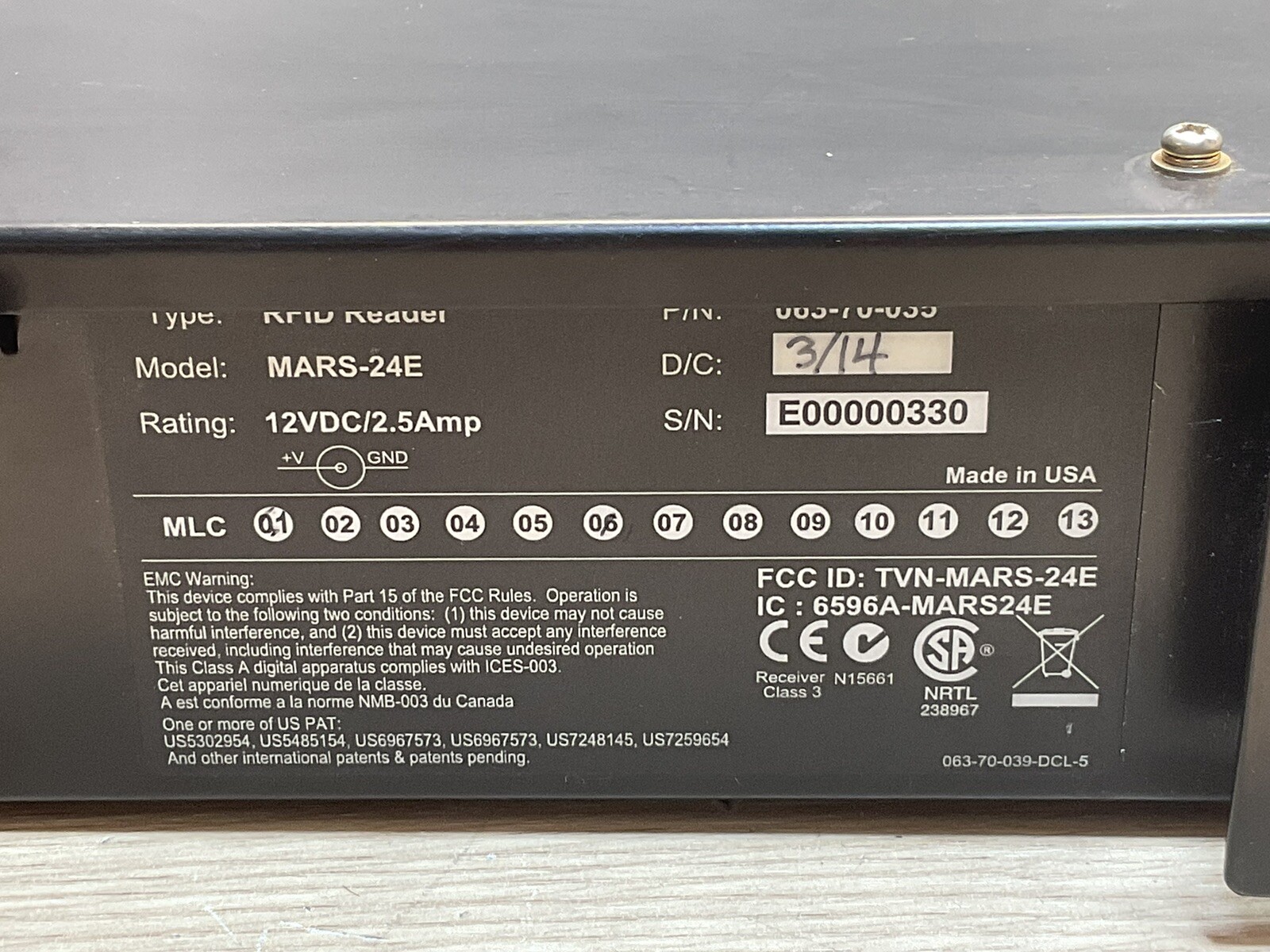 MARS-24E MULTIPLE ANTENNA READER SYSTEM/FOR PARTS / JUA 1264