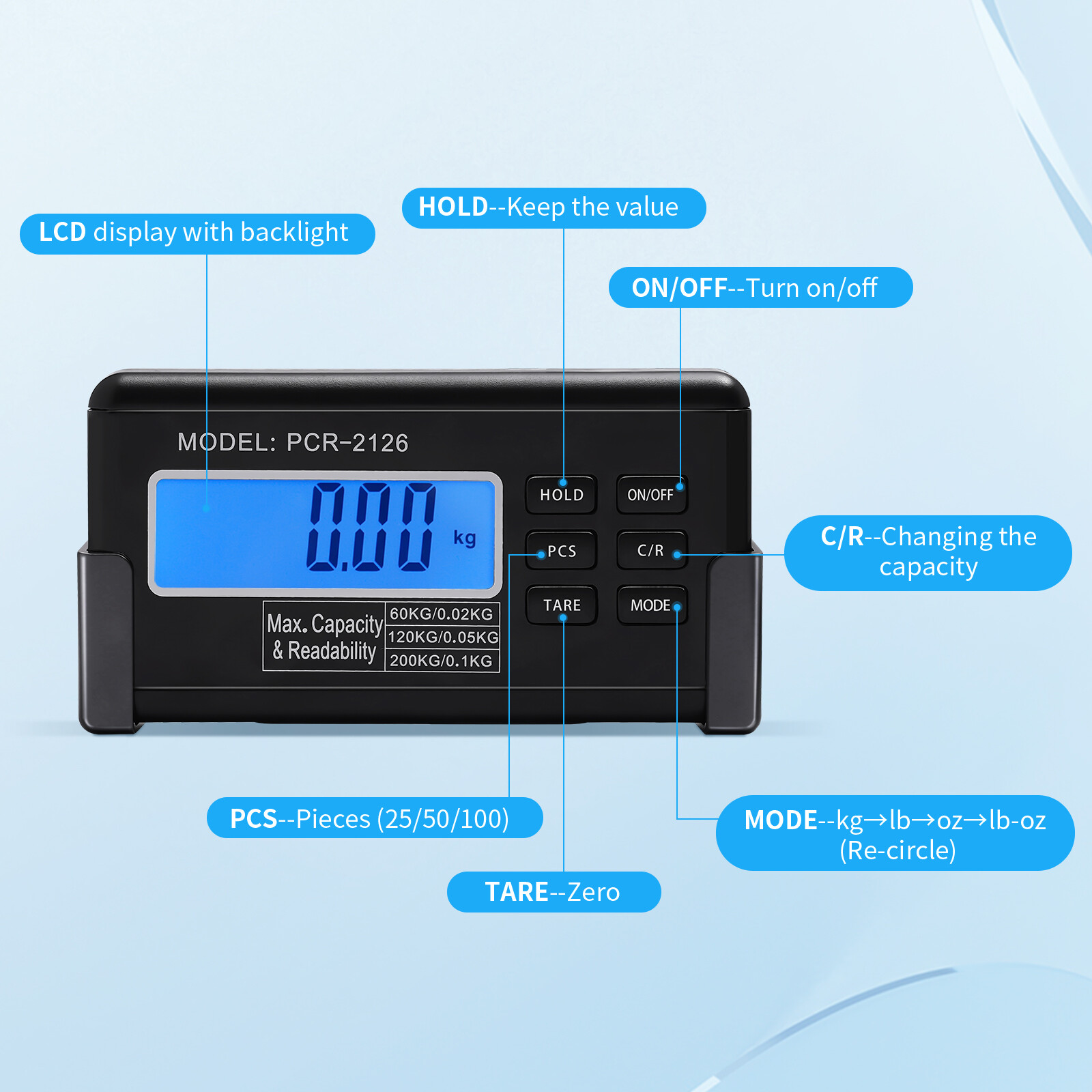 440lb Digital Stainless Livestock Vet Platform Scale Hog Dog Pig Sheep Pet Scale