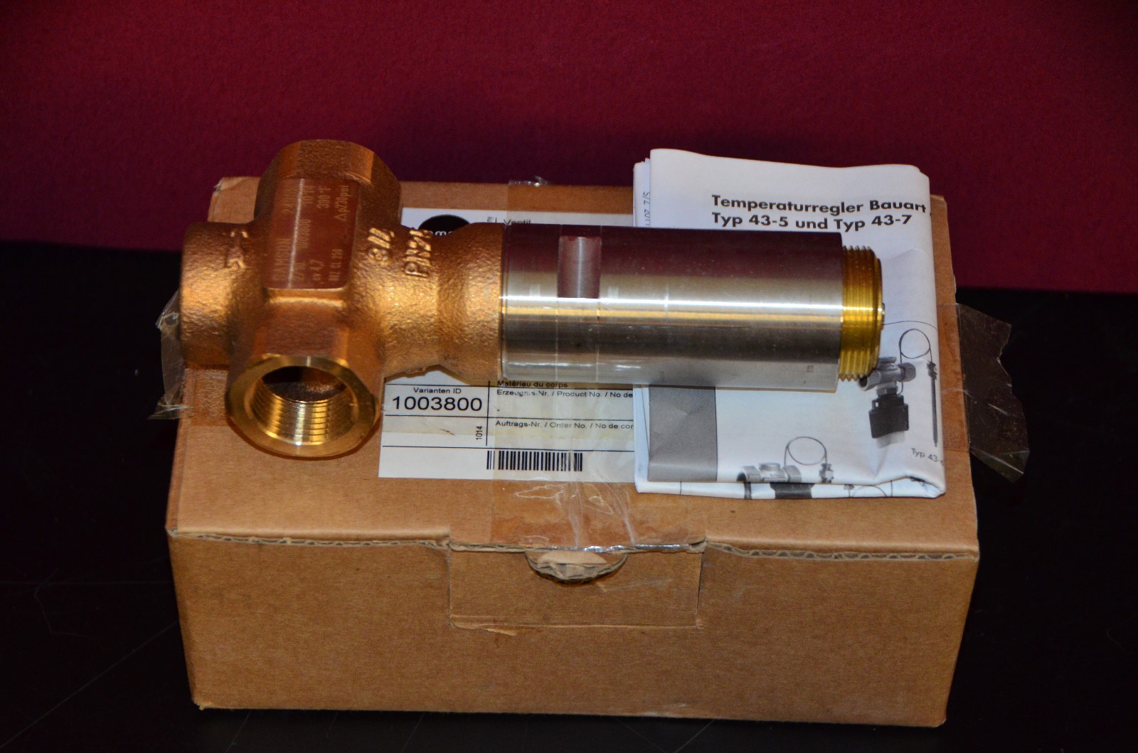 Samson 2435 K Temperature Regulator Safety Limiter Thermostat Valve 3/4" NPT NIB