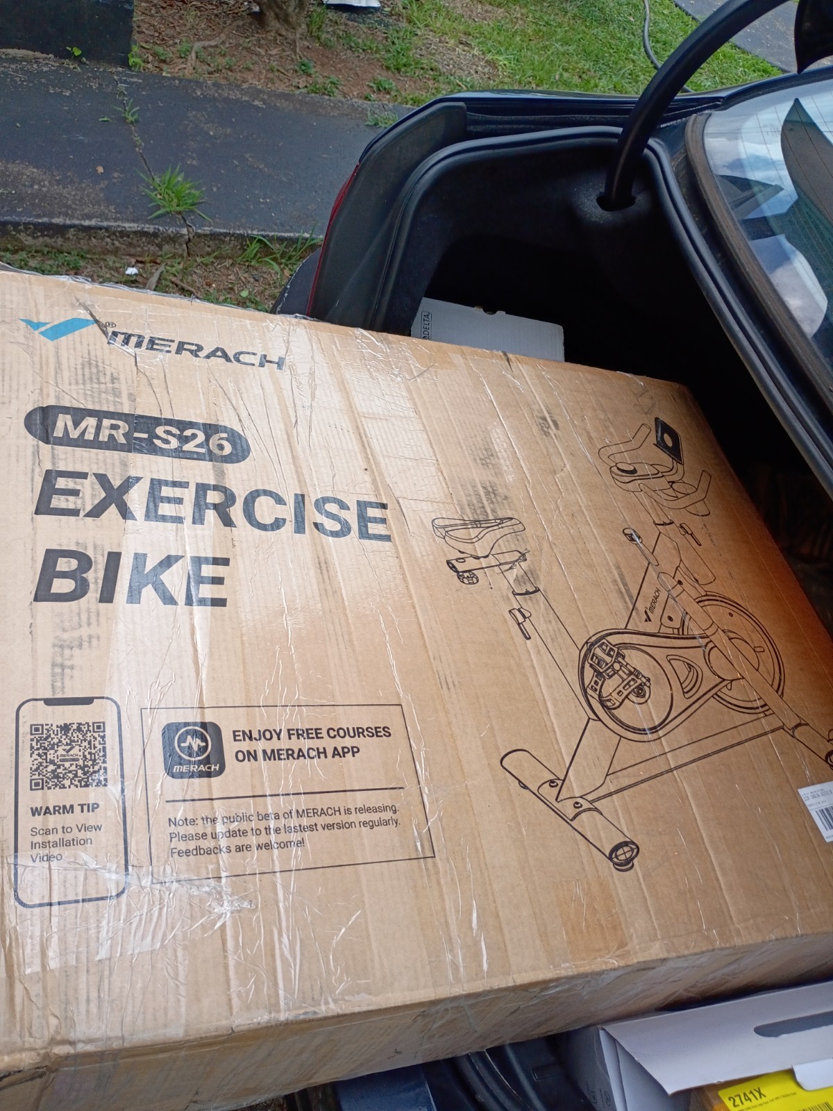 MERACH S26 Home Exercise Bike Quiet Stationary Fitness Bicycle Workout Fullbody