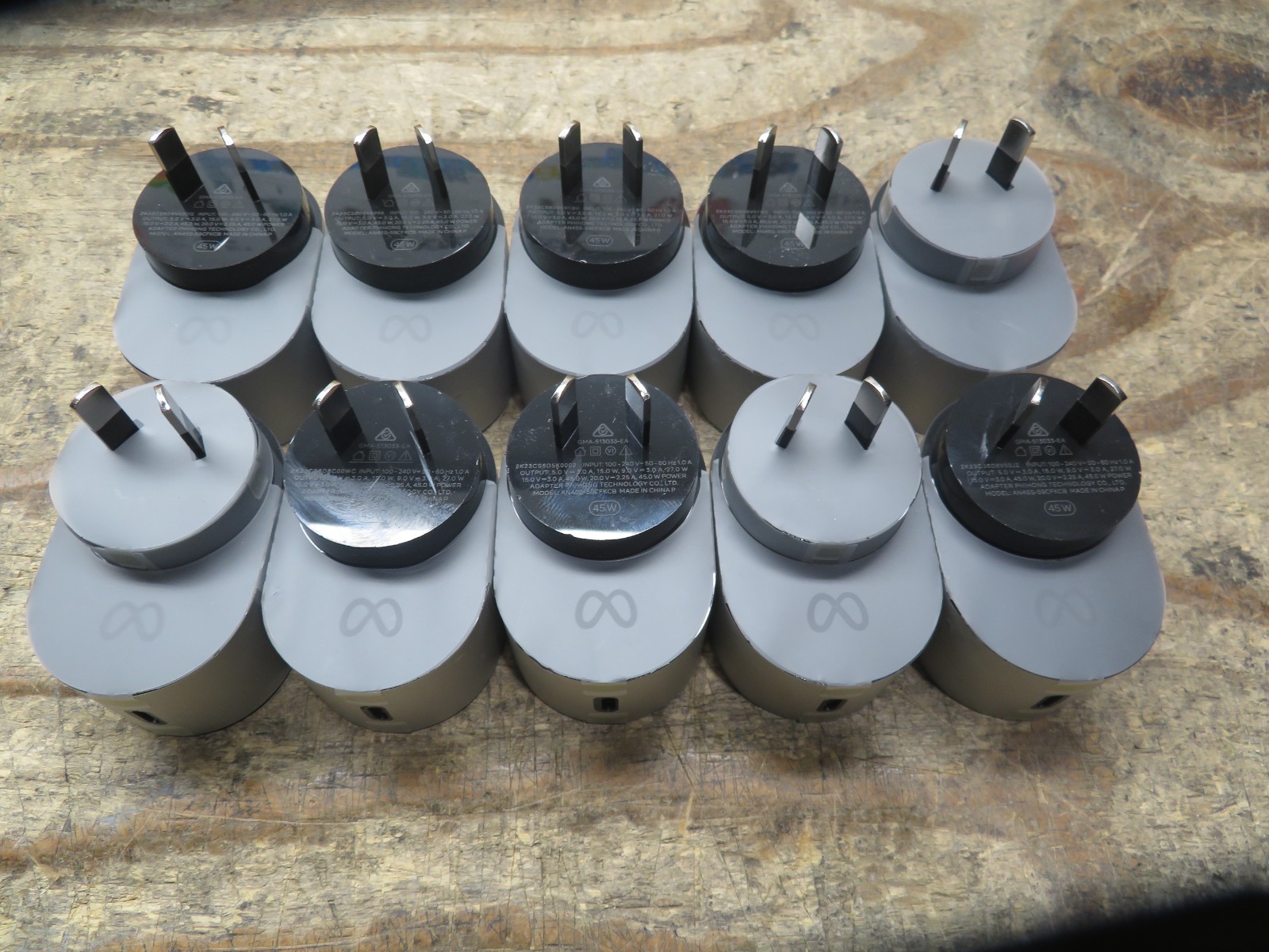 LOT OF 10 NEW ZEALAND 45W power charger charging adapter Meta Quest Pro plug