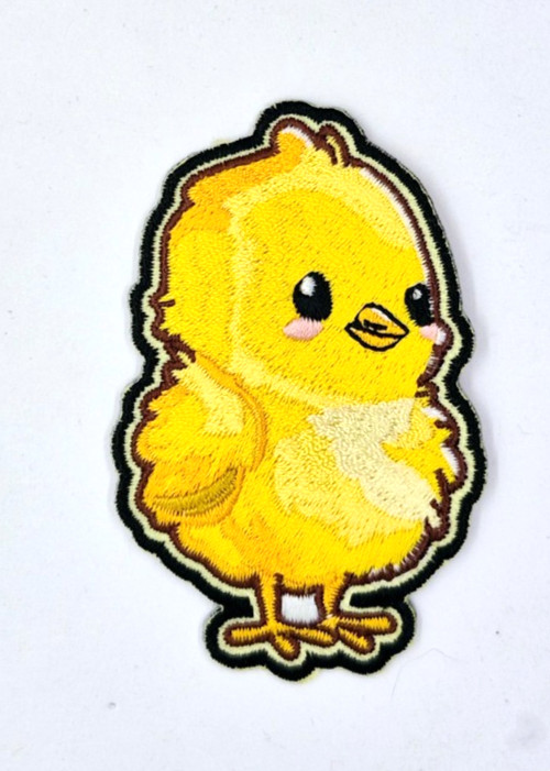 Baby Chick Iron-On Embroidered Small Patch 2" X 3"