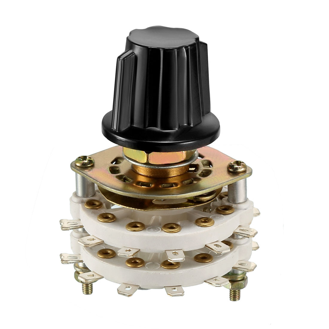 2P9T 2 Pole 9 Position 2 Deck Band Channel Rotary Switch Selector with Knob