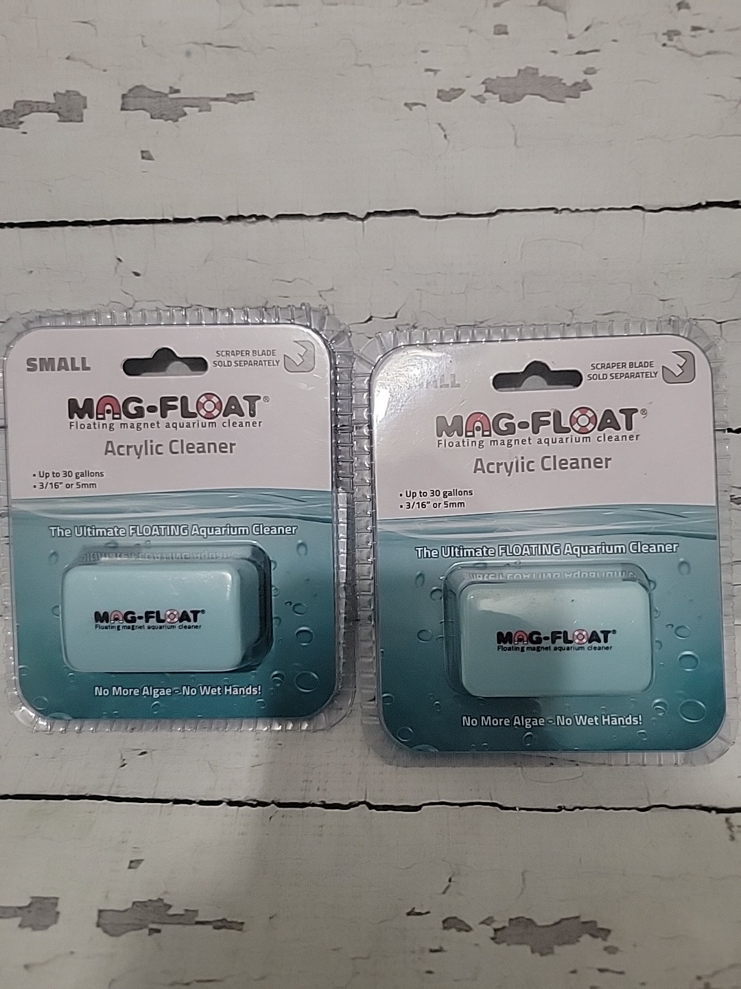 2x Mag-Float Floating Magnet Aquarium Glass Cleaner Small Sealed