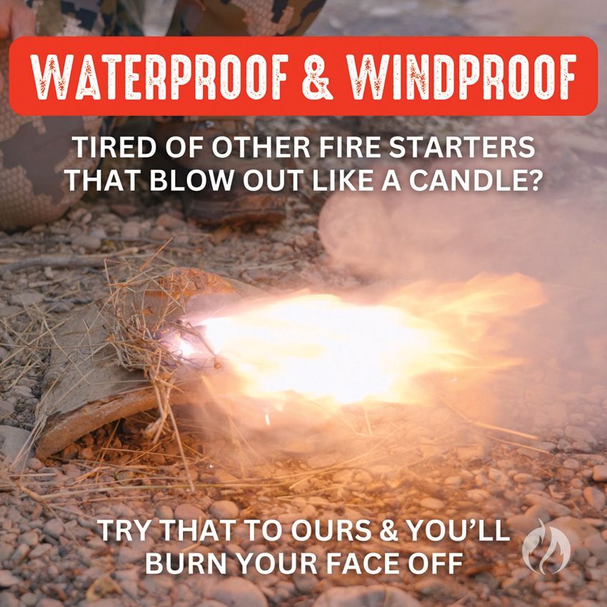 Sophos Survival Hell's Fire Fire Starting Kit Clay Striker Waterproof Windproof