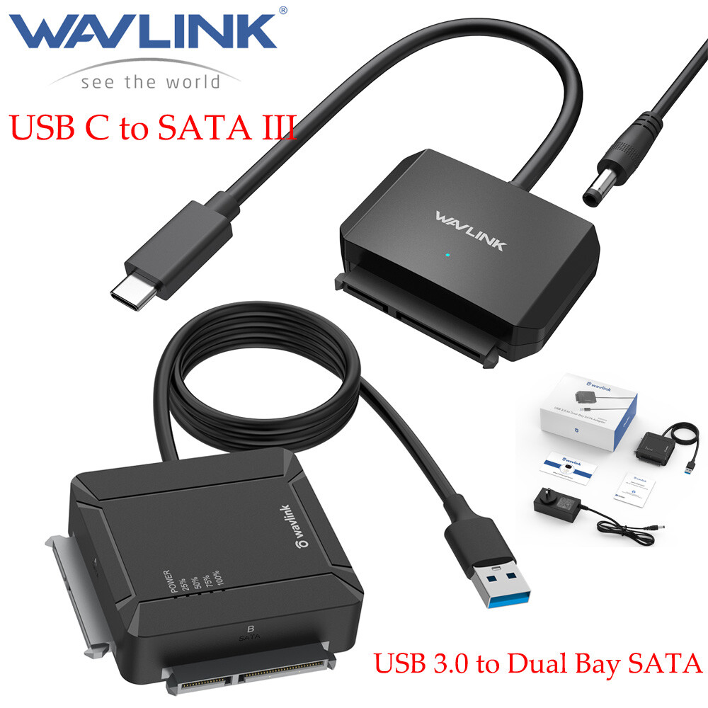 External Hard Drive Cable Adapter 2.5" 3.5" HDD SSD Reader 5Gbps USB C to SATA