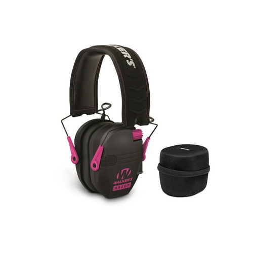 Walkers Game Ear Razor Muffs Protective Case (Black and Pink)