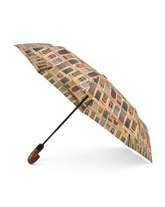 Patricia Nash Magliano Printed Umbrella -Doorways to Italy NWT