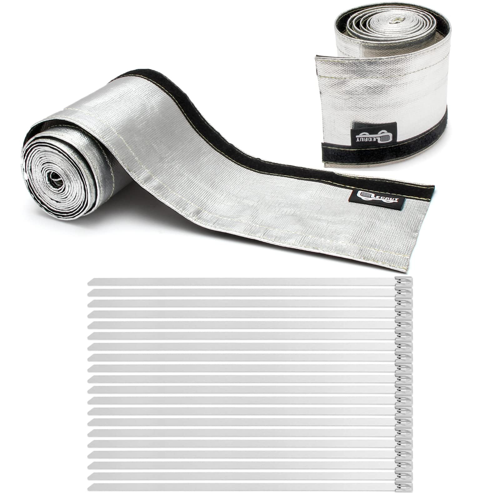 Heat Shroud Sleeve Aluminized 2 Pcs for Ultimate Heat Protection Hose Wire Sh...