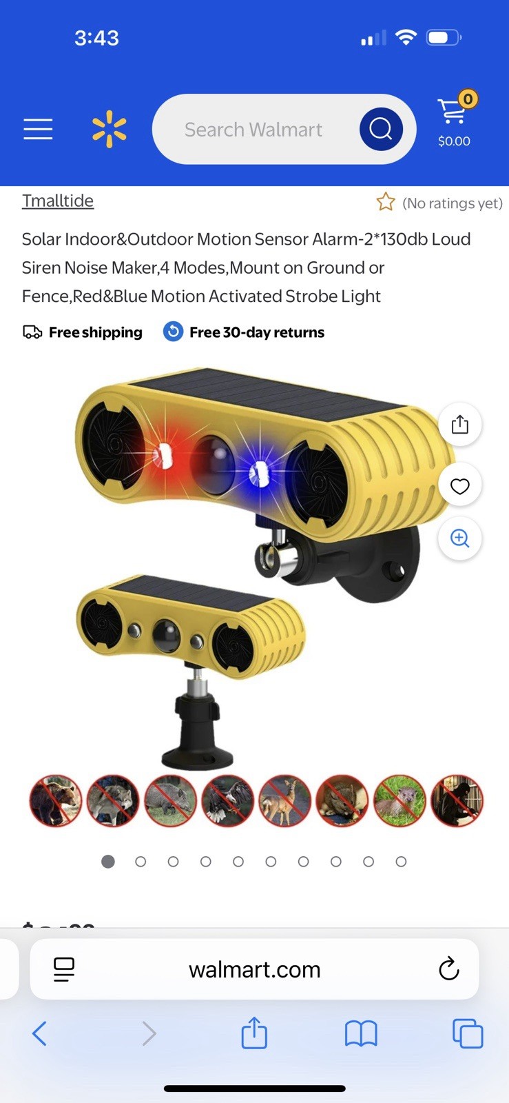 Solar Infrared Sensor Alarm