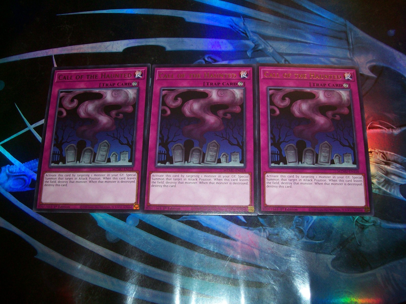 3x Call of the Haunted 1st Edition Rare MZMU-EN118 Yu-Gi-Oh!