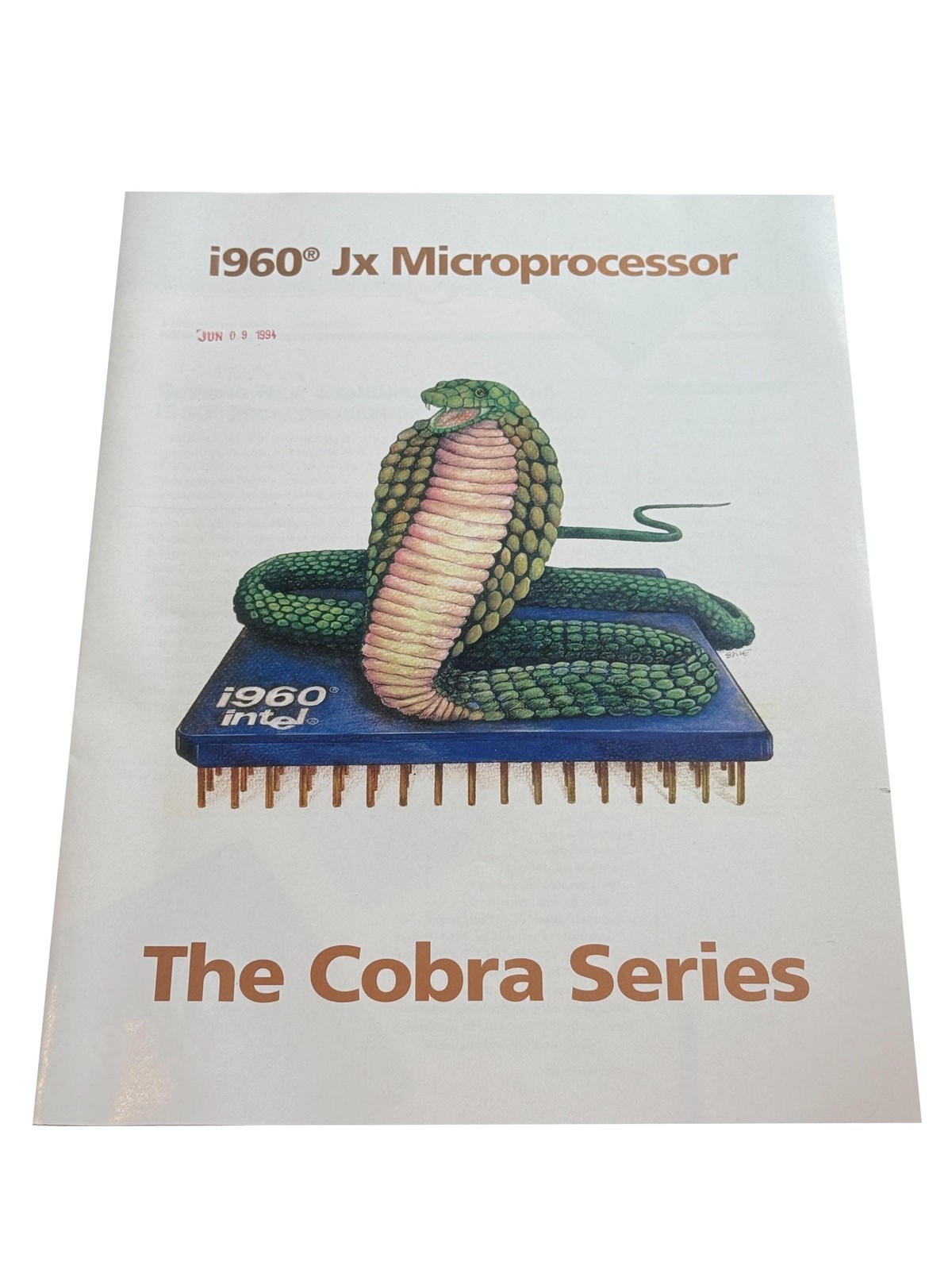 Intel 1994 i960 Jx Microprocessor "The Cobra Series" Literature Borchure