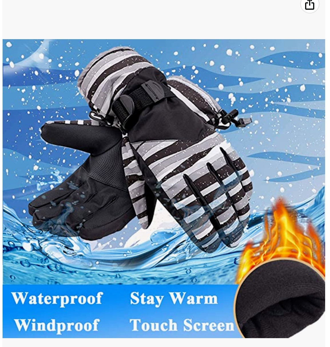 Galexia Zero Mens Womens Waterproof Touchscreen Ski Gloves