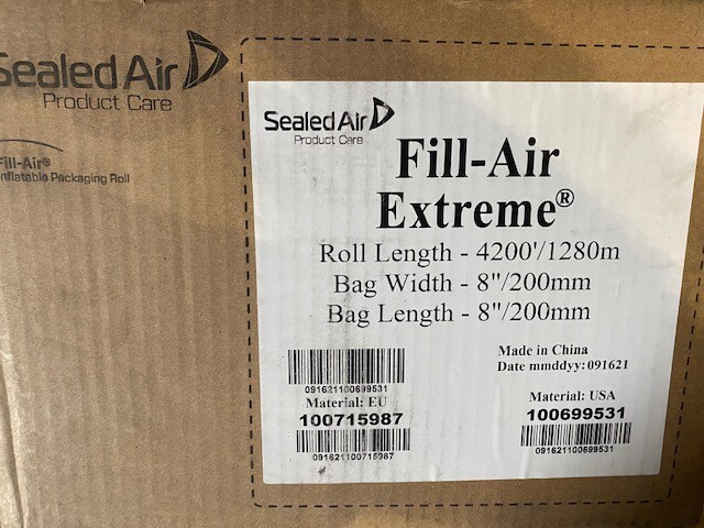 Sealed Air - Fill-Air Rocket 100699531 Air Pillow Packaging, 8" x 8" x 4200' NEW