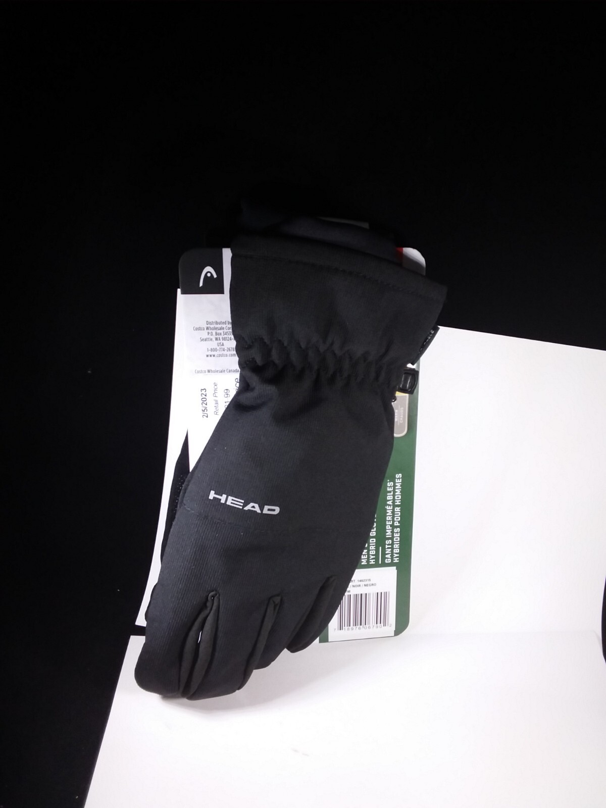 Head Men Waterproof Hybrid Gloves Medium New