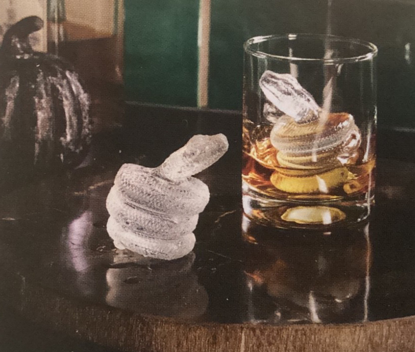 2 New Threshold Target Halloween Pumpkin & Snakes Silicone Ice Cube Trays