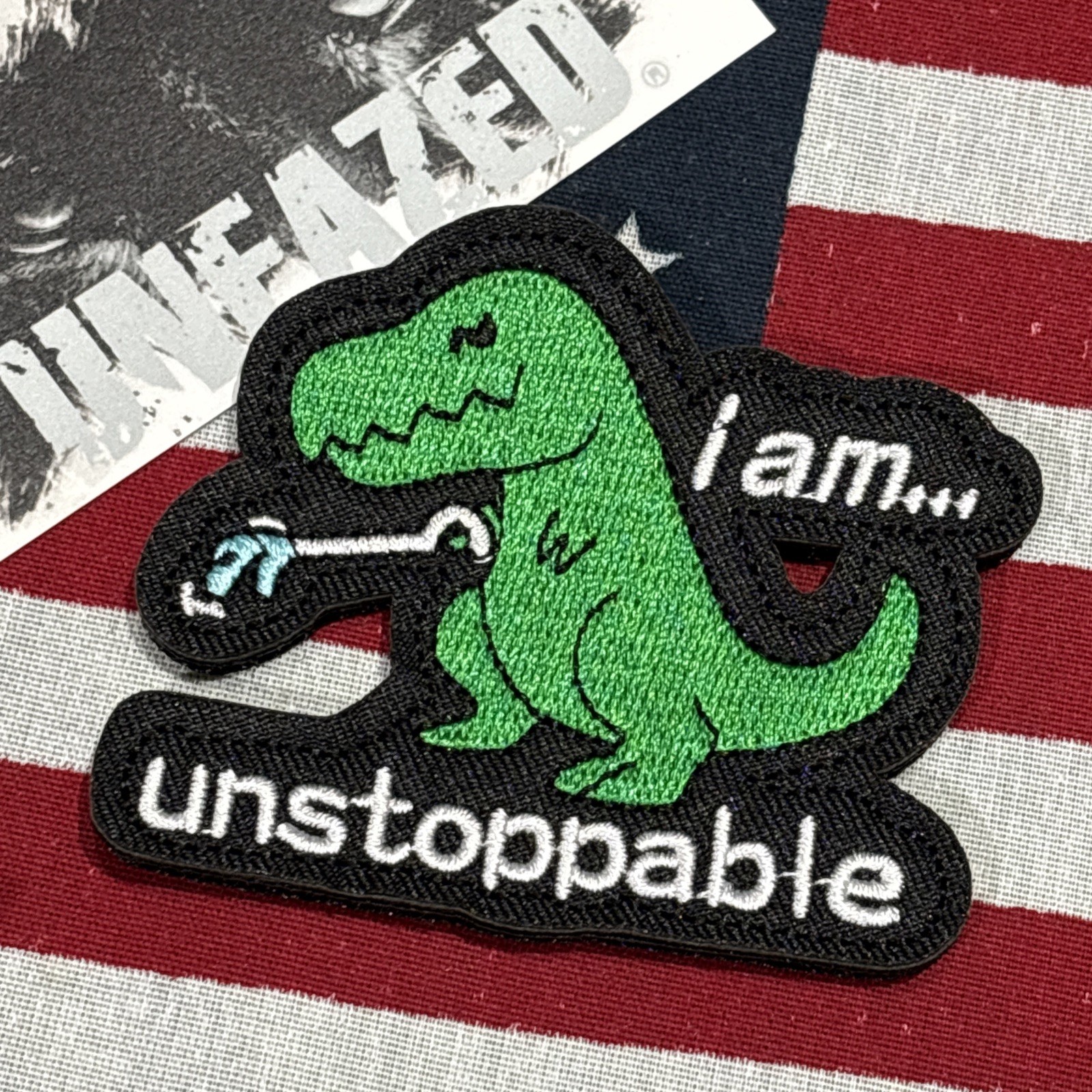 I Am Unstoppable Patch 3x2,5” Hook & loop High Quality Embroidery