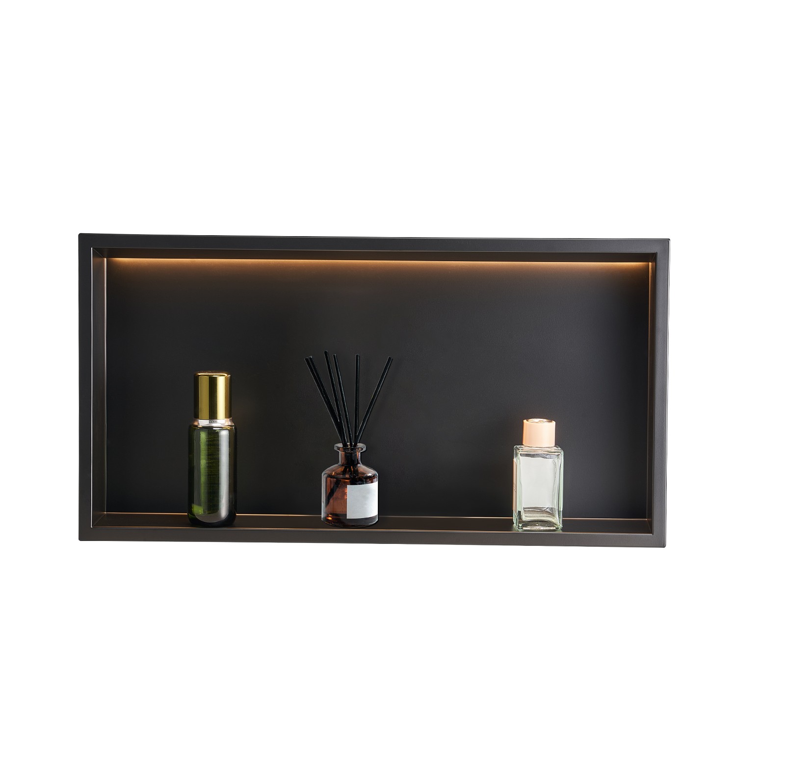 Uimoso Stainless Steel Shower Niche 25x13'' Storage Recessed Shelf  LED Light
