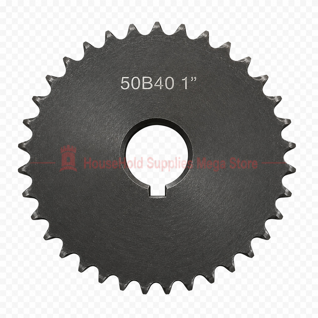 #50 Roller Chain Gear Sprocket B Type 1" Bore 40 Tooth 1/4" Keyway 50B40