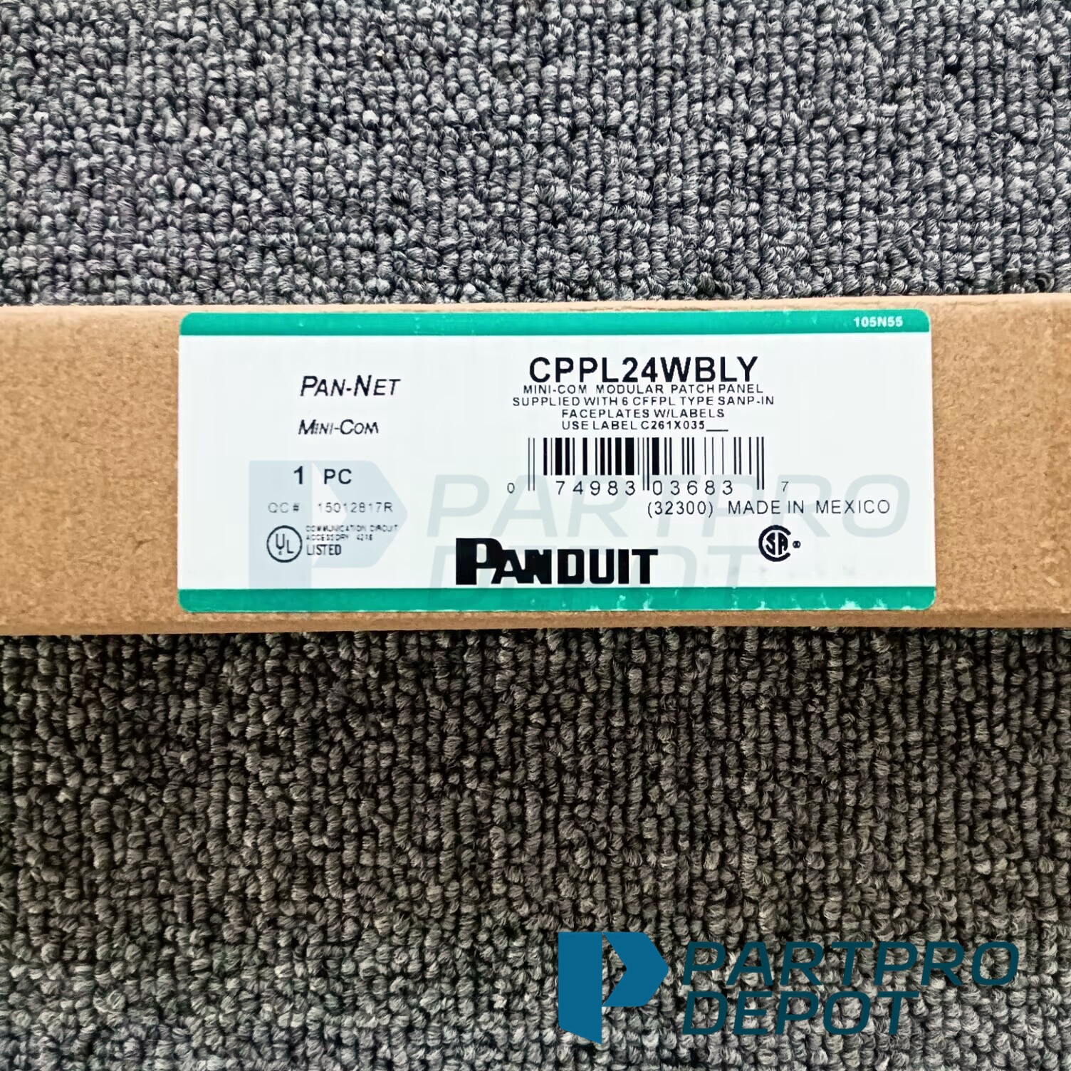 New For Panduit CPPL24WBLY MINI-COM MODULAR PATCH PANEL 24 PORT