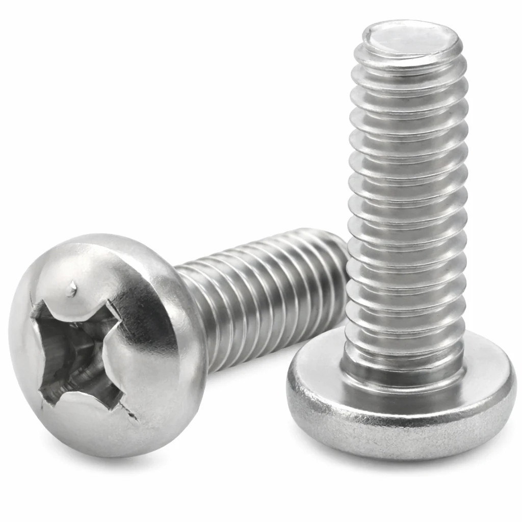 BULK BOX! M6-1.00x25 MM Phillips Drive A2 Machine Screw Pan Stainless 1200pcs