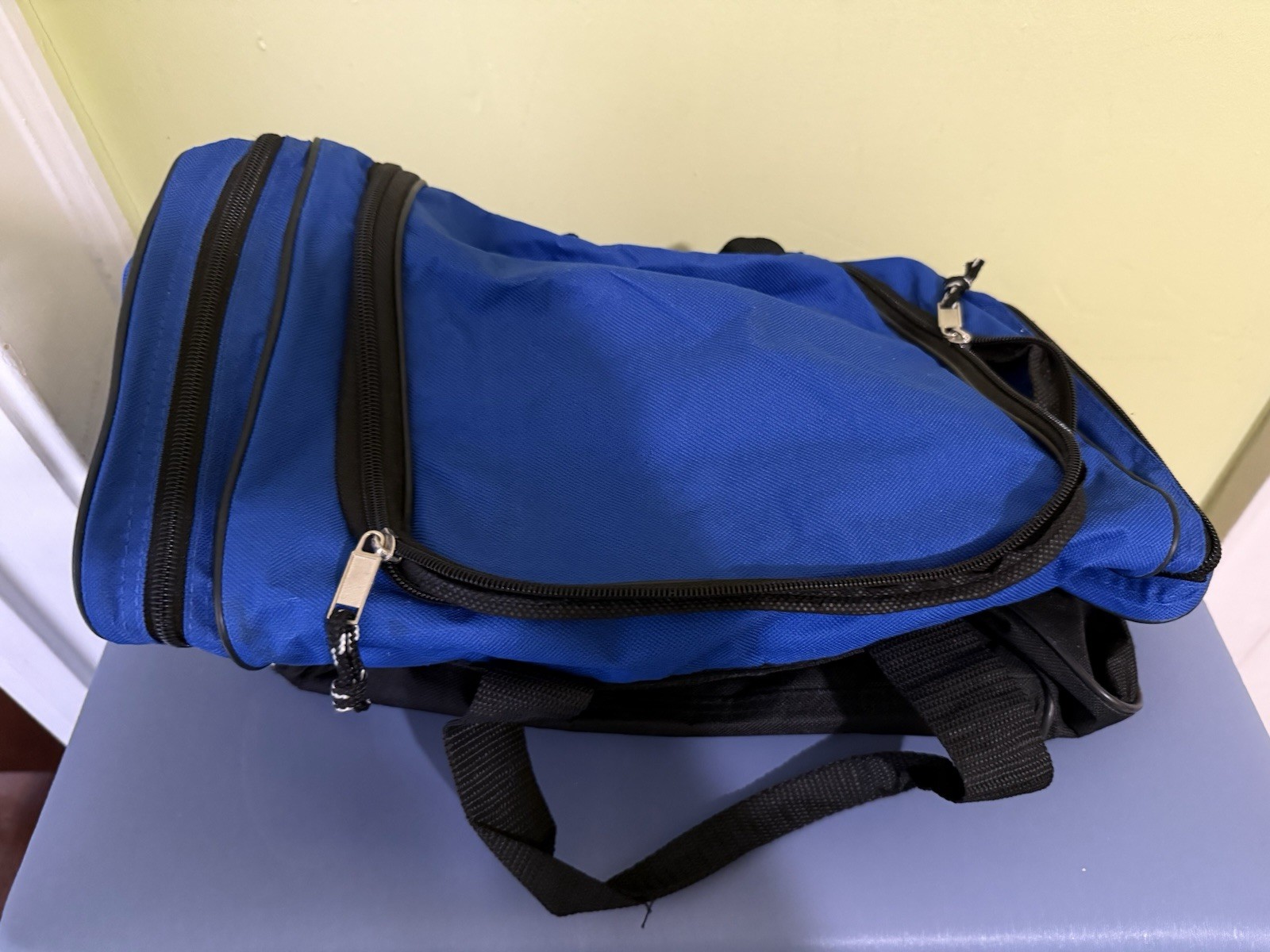 Blue And Black Compact Gym Duffle Bag NWT