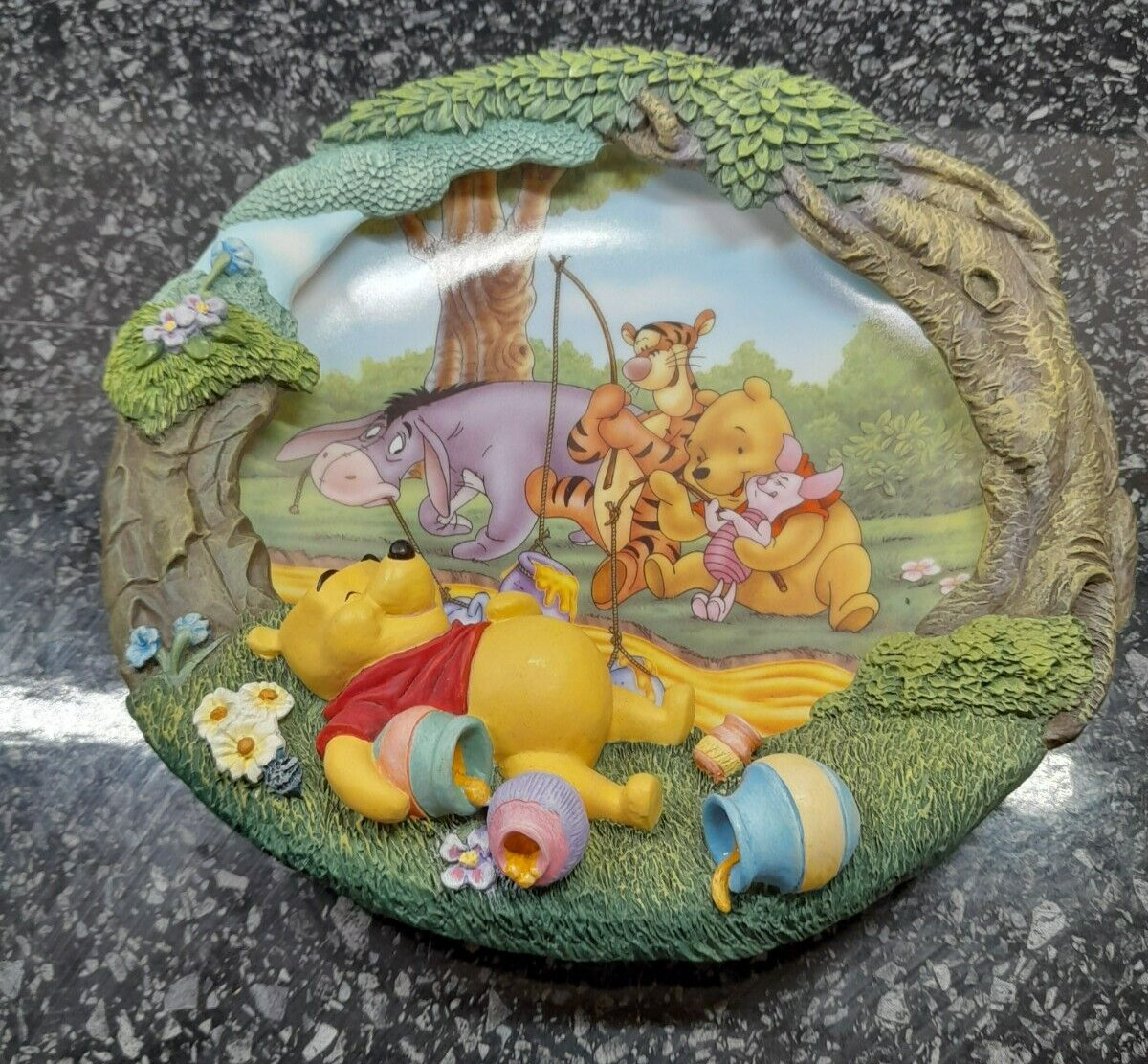 Disney Winnie The Pooh The Sweetest Sort Of Catch Plate Bradford Exchange