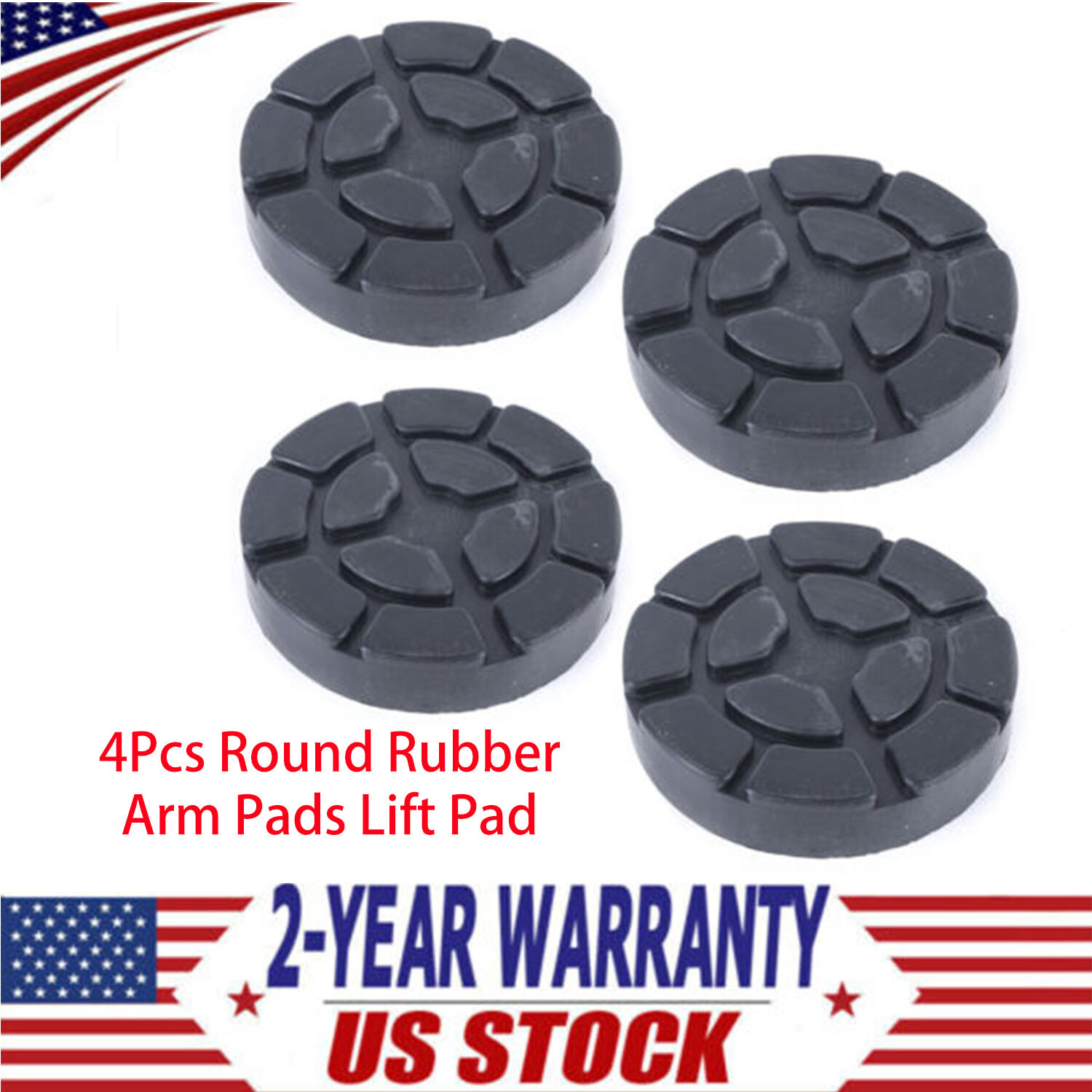 4Pcs Round Rubber Arm Pads Lift Pad For Fit Auto Lift Car Truck Hoist Heavy Duty