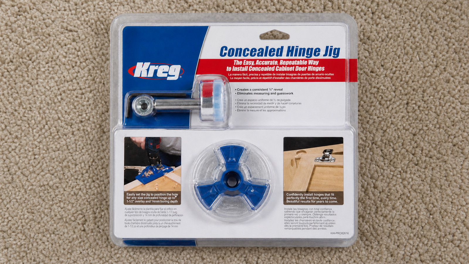 Kreg KHI-HINGE Concealed Hinge Jig 35mm Cup Drilling