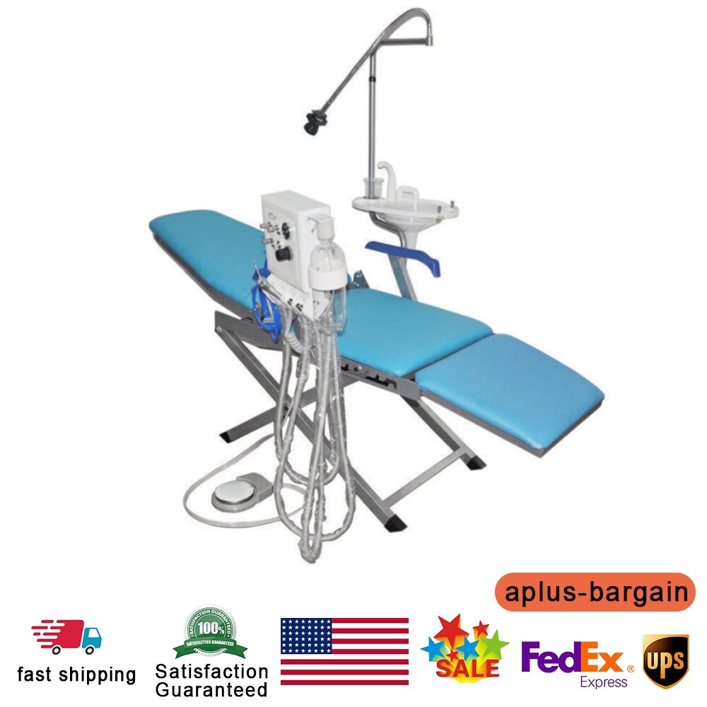 Portable Folding Chair Unit Dental Examination Folding Chair LED Light Tool NEW