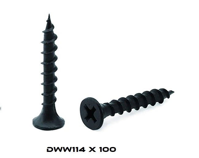 #6 x 1-1/4" Wood Screw 100PCS.Phil Bugle Drywall Screw.Coarse Thread Super Sharp
