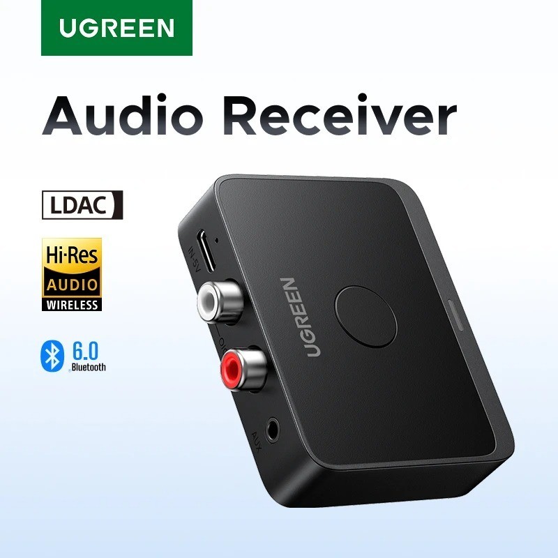 UGREEN BT505 Bluetooth 6.0 Audio Receiver LDAC AAC AUX RCA Adapter 15H HiFi