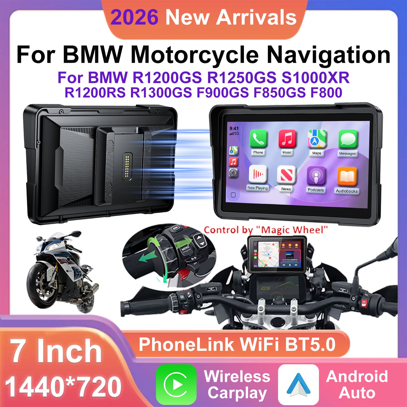 for BMW Motorcycle CarPlay Data Reading, Native Wonder, TPMS, Light Sensor
