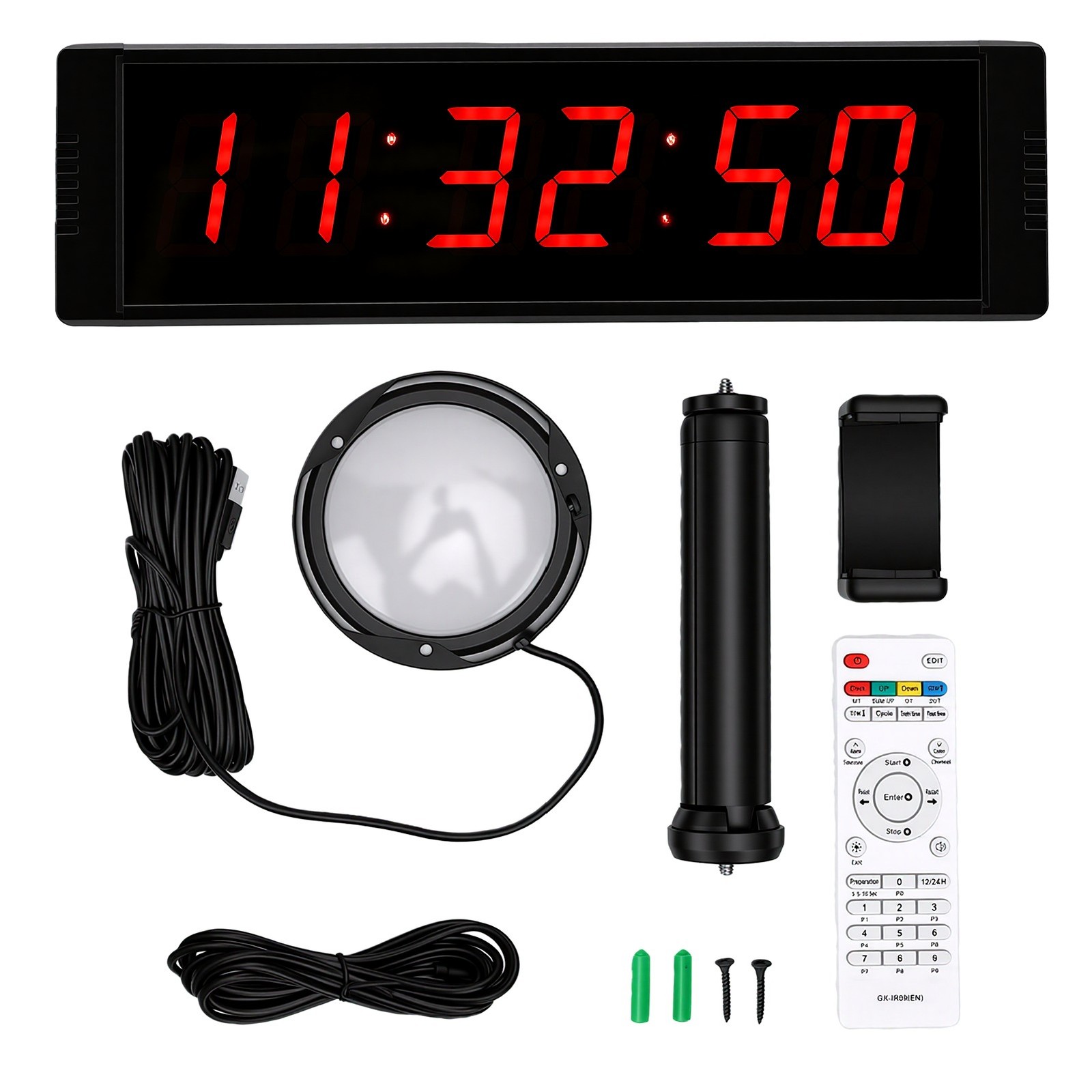 Large LED Timer With Remote Control Red Countdown Clock Stopwatch Interval T NEW