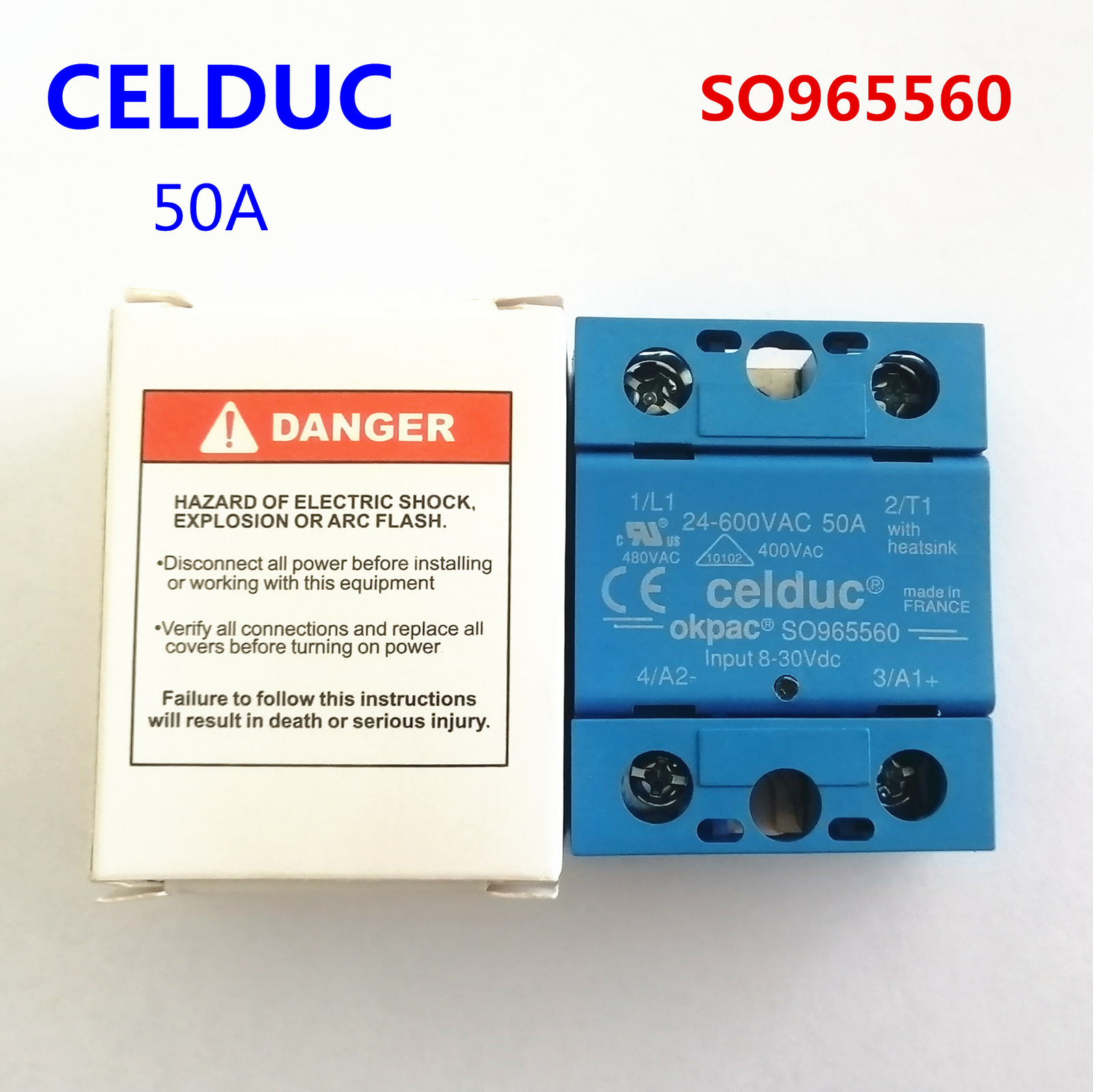 CELDUC solid state relay SO965560 50A 3-32VDC 12-280VAC