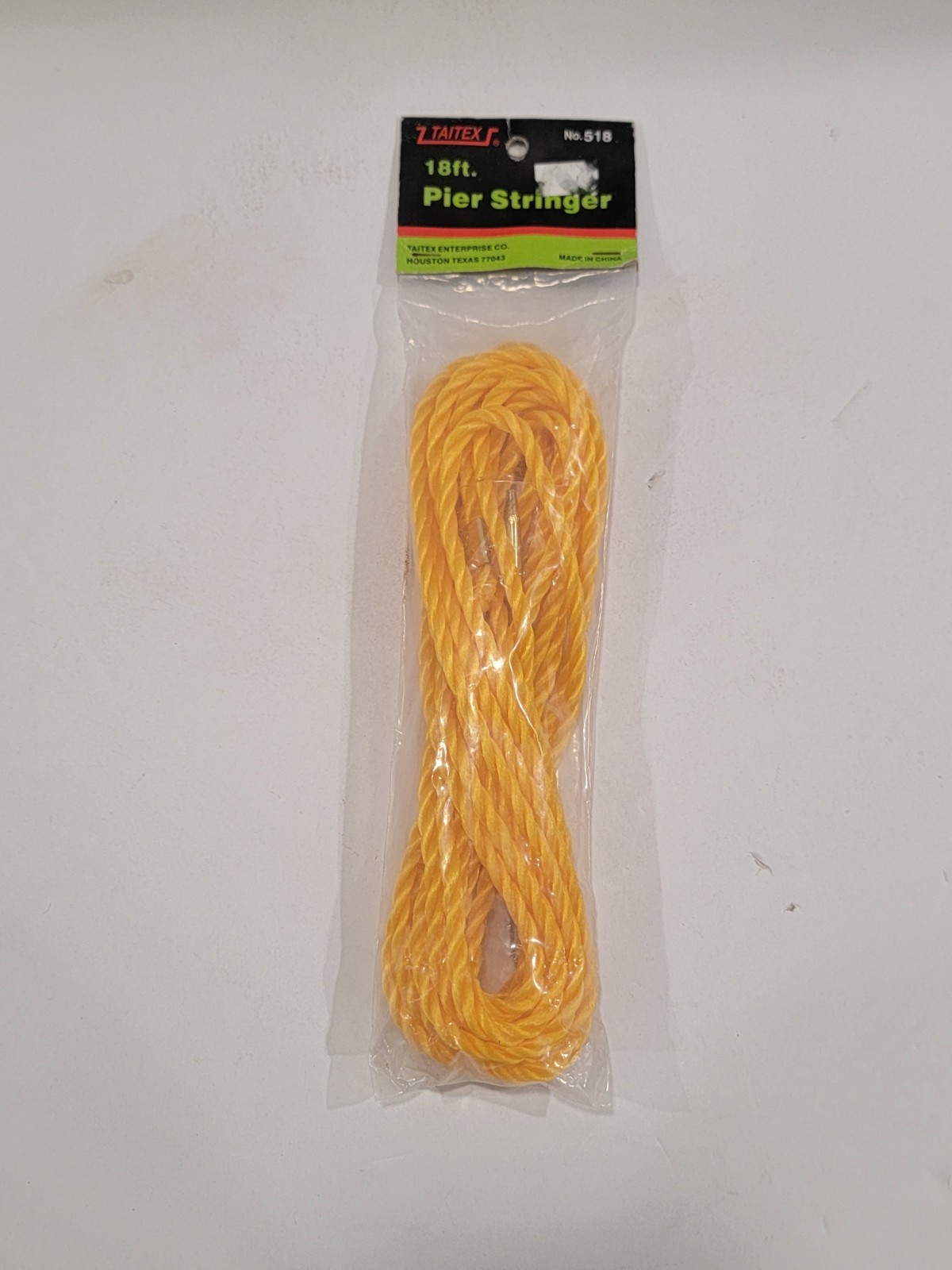 Taitex 18 Ft. Polycord Yellow Pier Stringer ~ Brand New