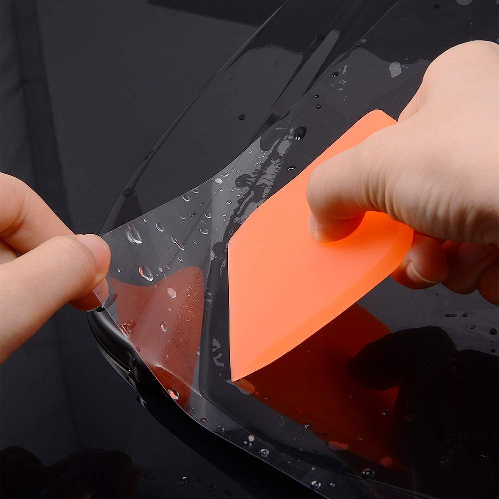 Small Squeegee 2pcs Soft Rubber PPF Squeegee Wrapping Scraper for Curved Surface