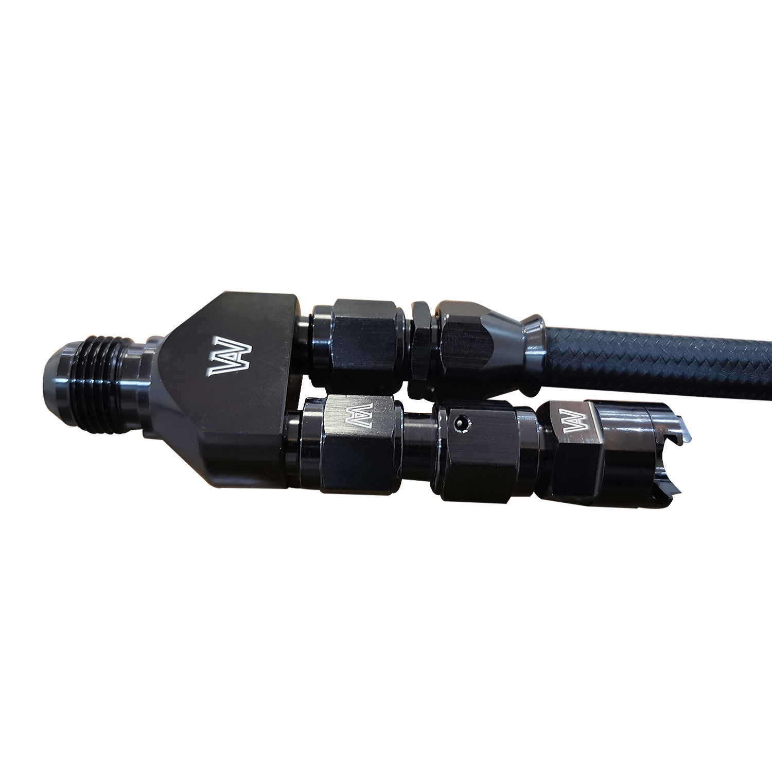 Fuel Flex Sensor Bypass Splitter Flexfuel -10AN In out LS CTSV E85 No Sensor
