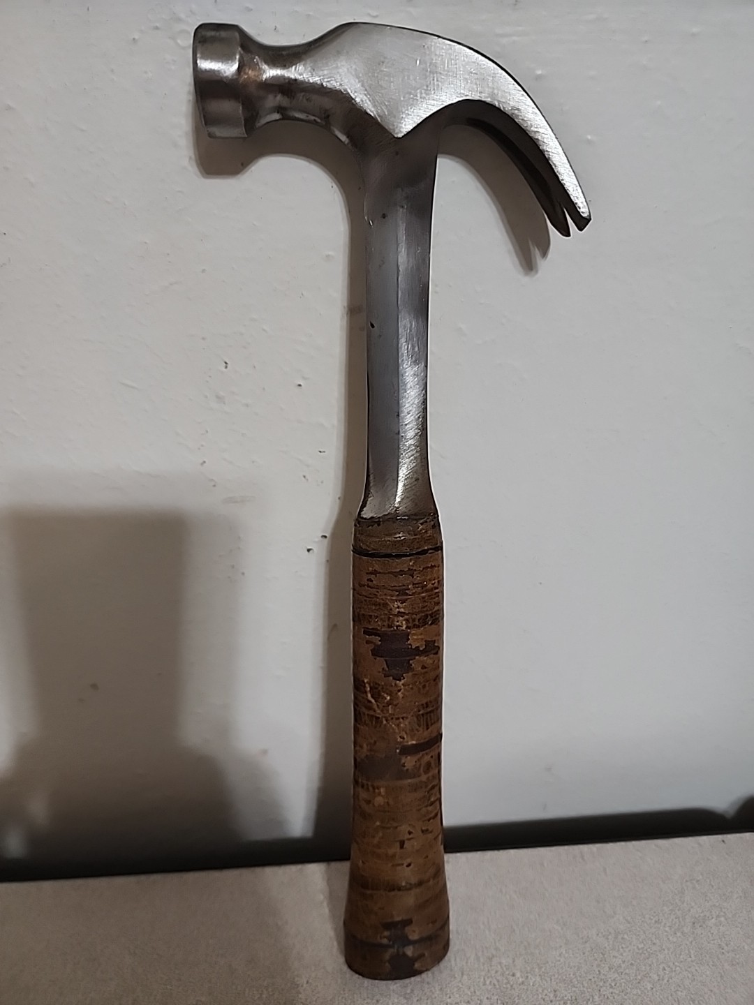 Vrg Cotter & Company 16 Oz. Head Curved Claw Hammer  W/ Stacked Leather Handle