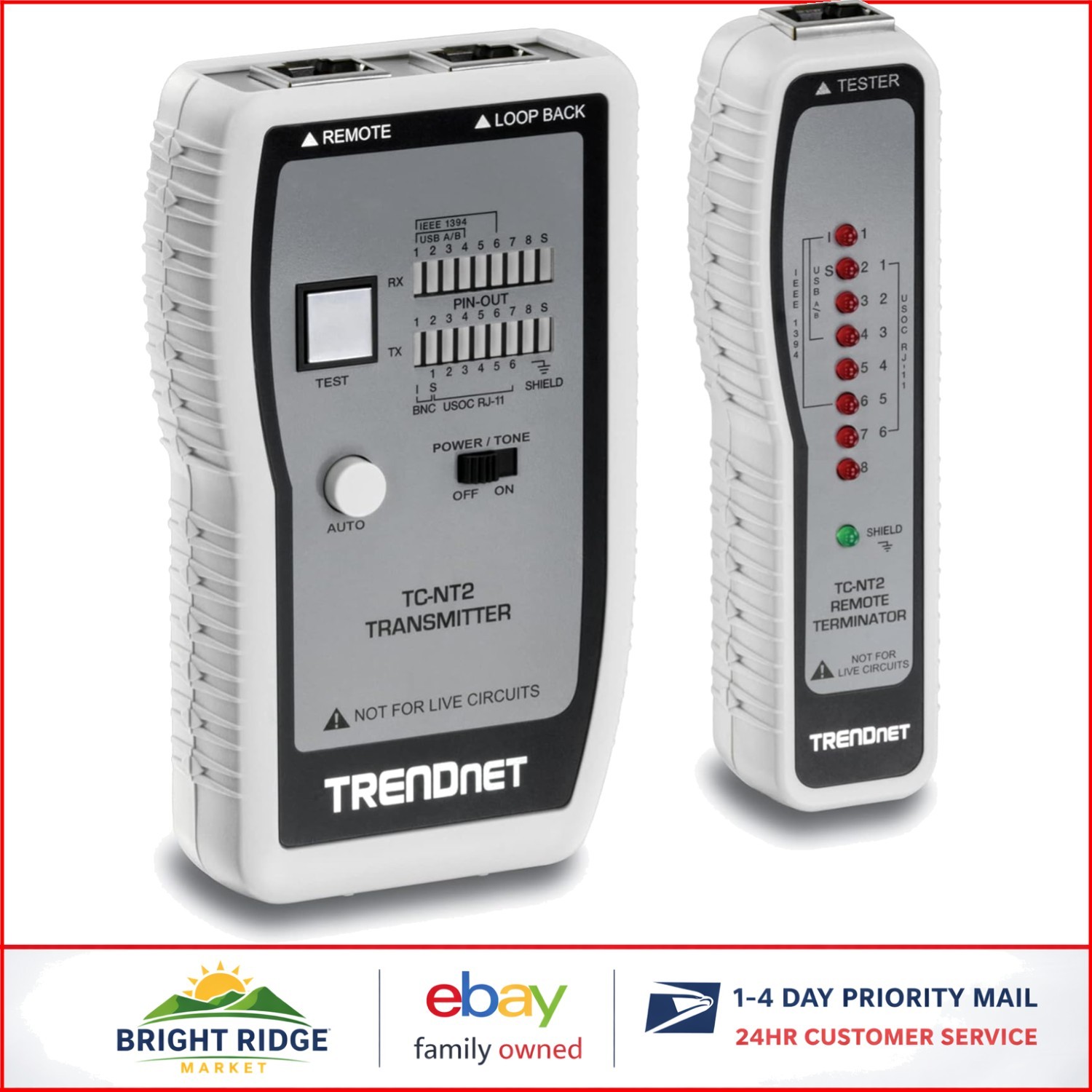 Ethernet and USB Cable Tester with Accurate Pin Configuration Testing Up to 300m