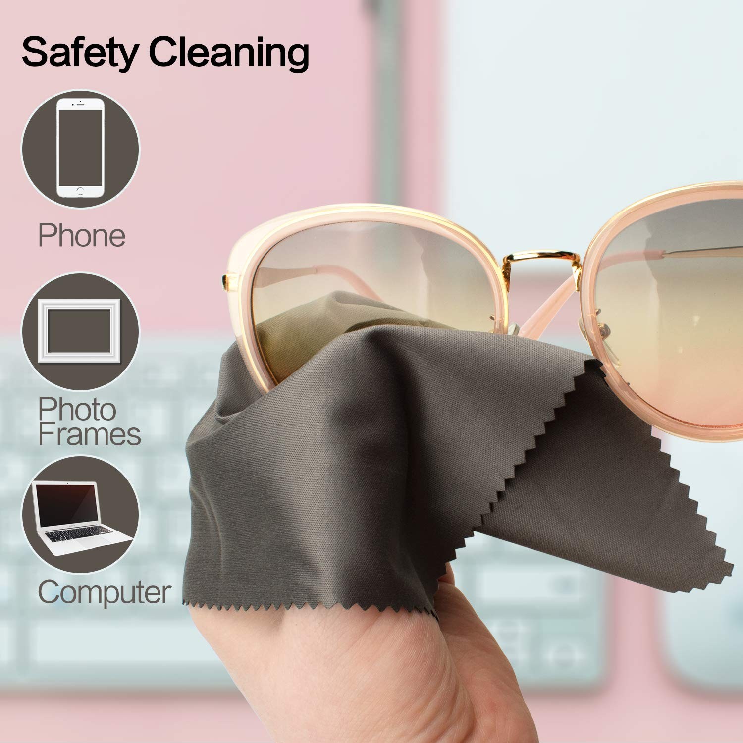 Hard Shell Sunglasses Case, Large Linen Fabric Protective Glasses Case for Me...